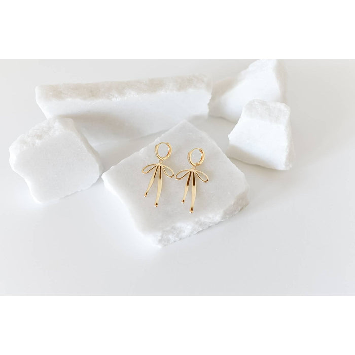 Daisy Bow Hoop Earrings