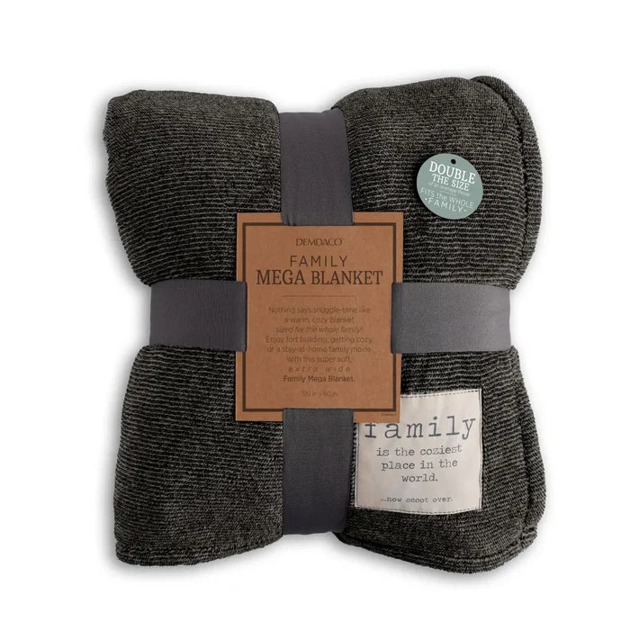 Demdaco Together Time Family Mega Blanket - Black