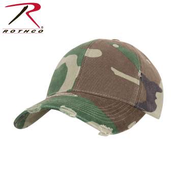 Distressed Camo Low Pro Cap