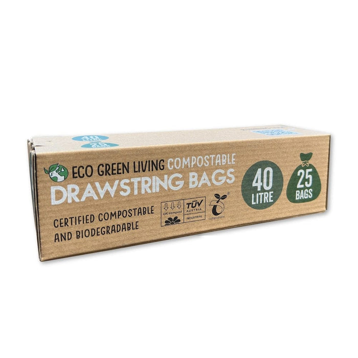 Drawstring Compostable Waste Bin Bags - 40L &Keep