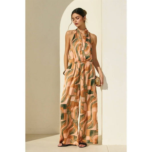 Dune Deco Halter Neck Jumpsuit