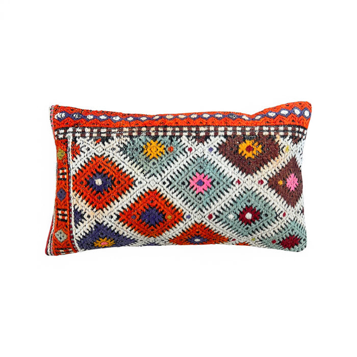 Eleanor Lumbar Kilim Pillow (12x20)