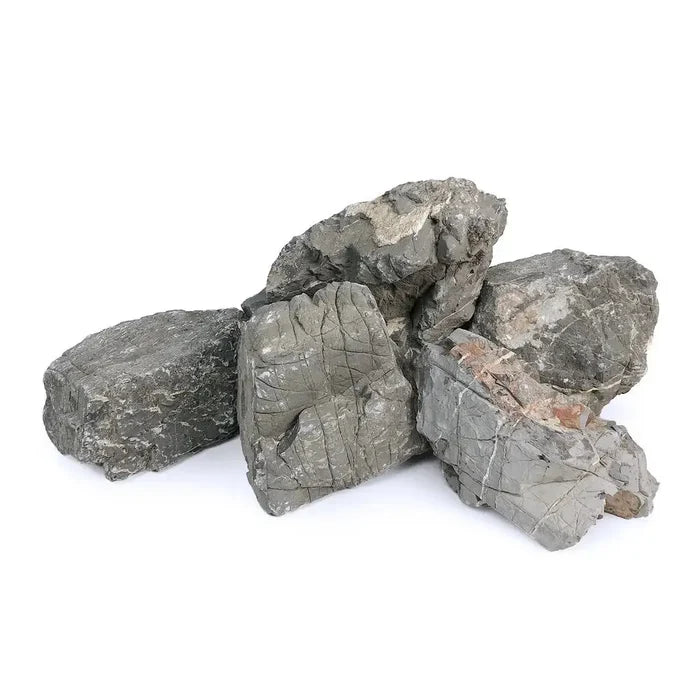 Gray elephant skin stone slate rock pile