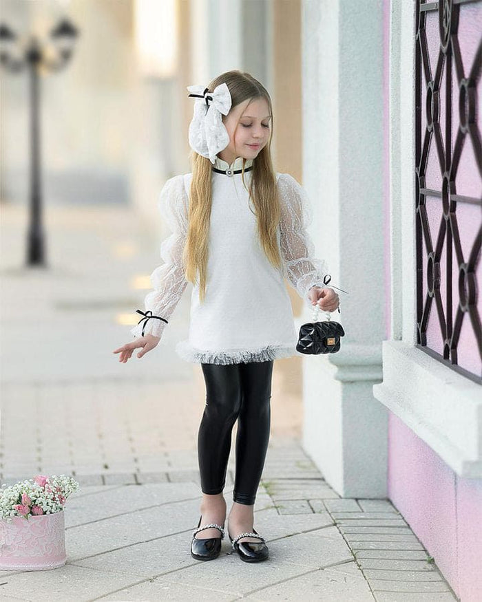 Embroidered Flower Hair Bows - Petite Maison Kids