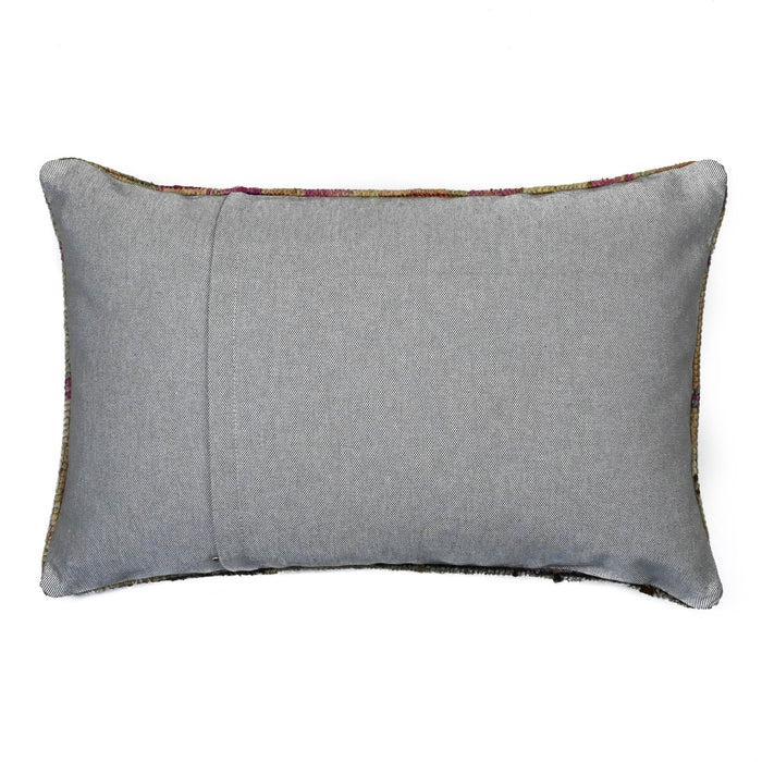 Fiona Handmade traditional Turkish oushak pillow cover made with vintage rugs 16x24 cream peach pink