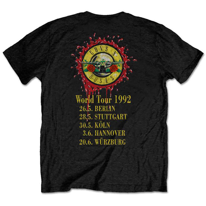 GUNS N ROSES - USE YOUR ILLUSION WORLD TOUR - T-Shirt Black (Back Print)