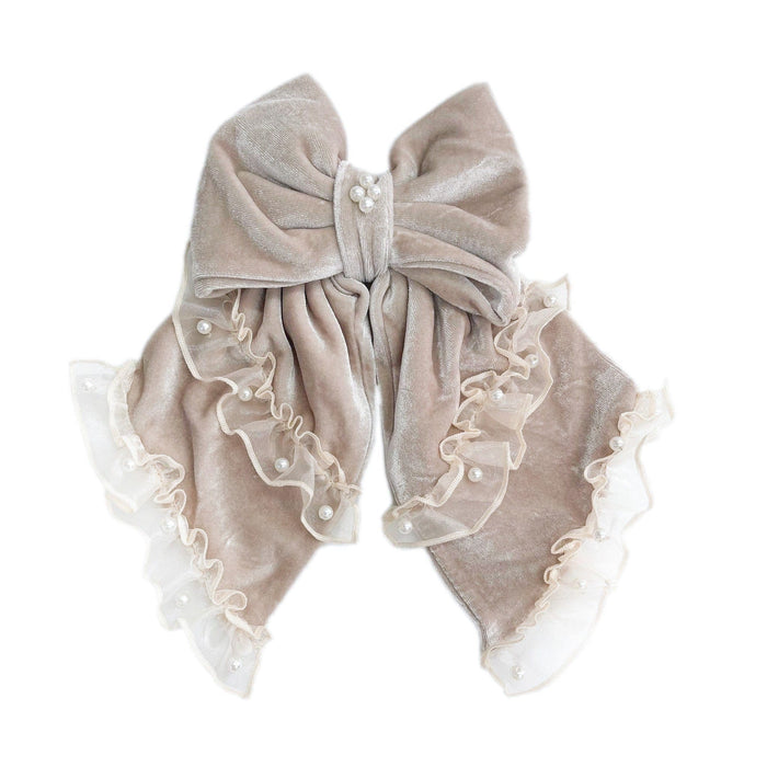Helena Velour Hair Bow - Petite Maison Kids