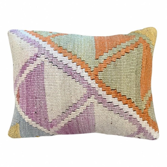 howdy iii Handmade Turkish kilim pillow cover made with vintage rugs 9x12 pastel