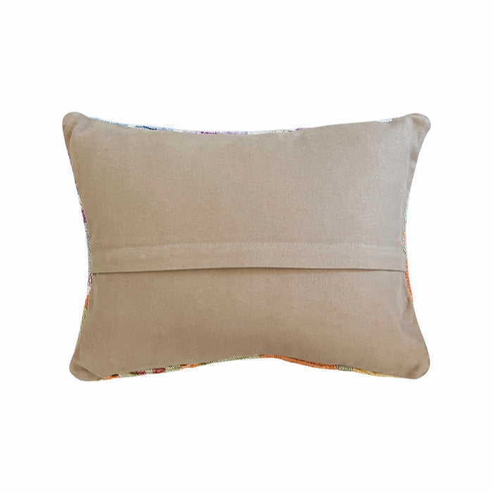 howdy Handmade Turkish kilim pillow cover made with vintage rugs 9x12 pastel