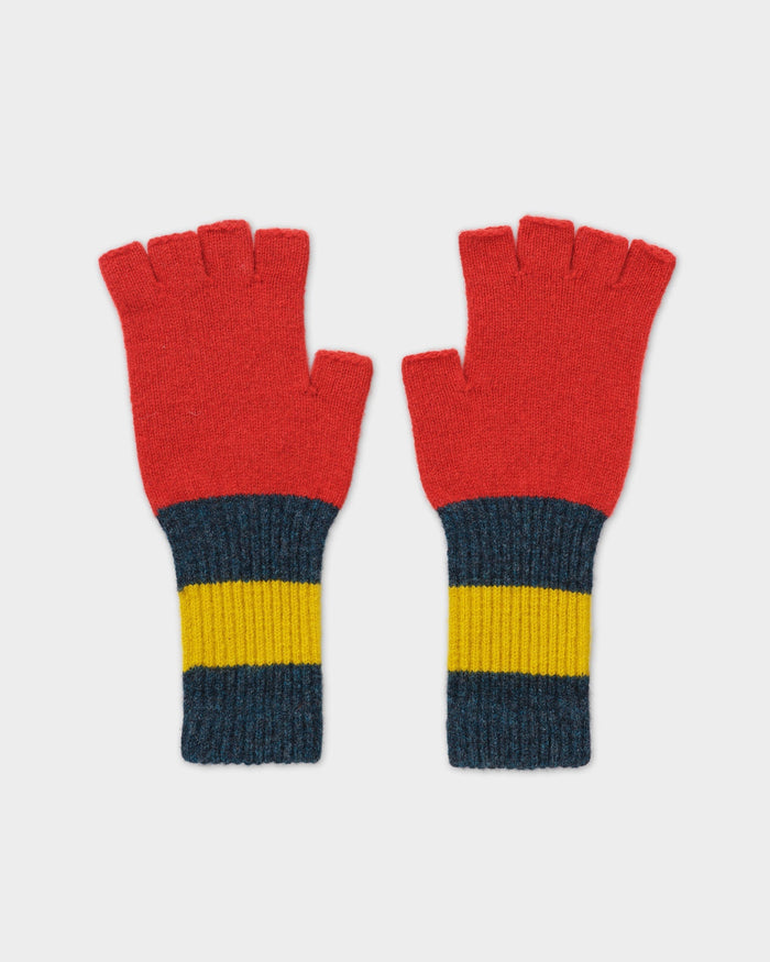 JG Fingerless Gloves Red Dulse
