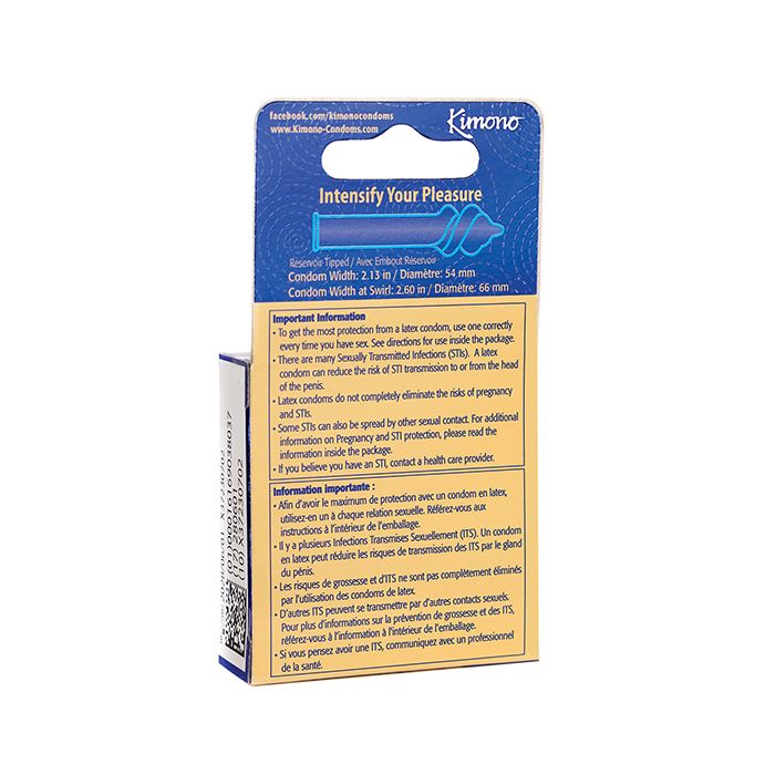 Kimono Swirl Double Spiral Shape Box 3 | WorldCondoms