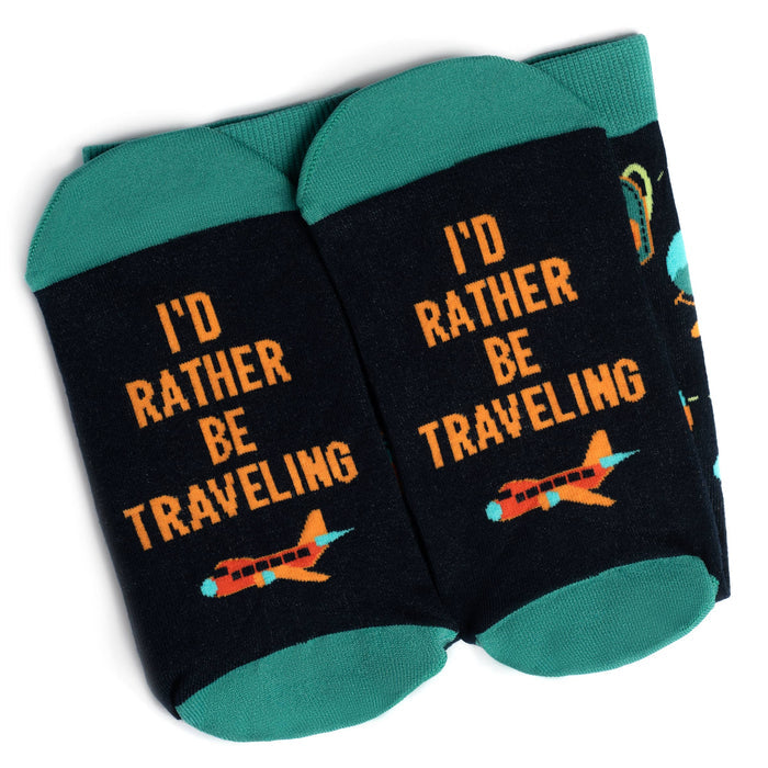 Lavley - I'd Rather Be Traveling Socks