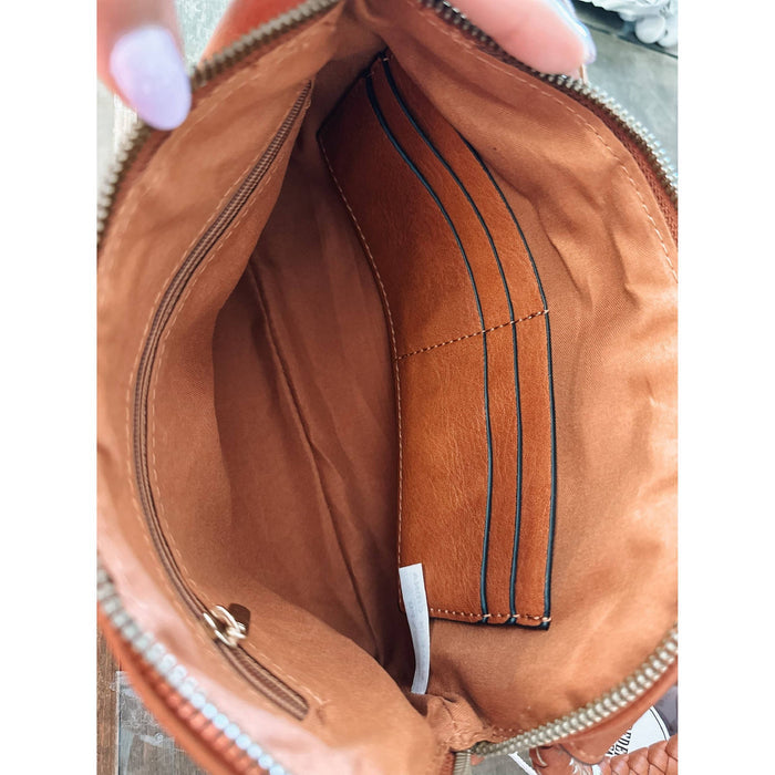 Leather Fringe Wristlet Clutch