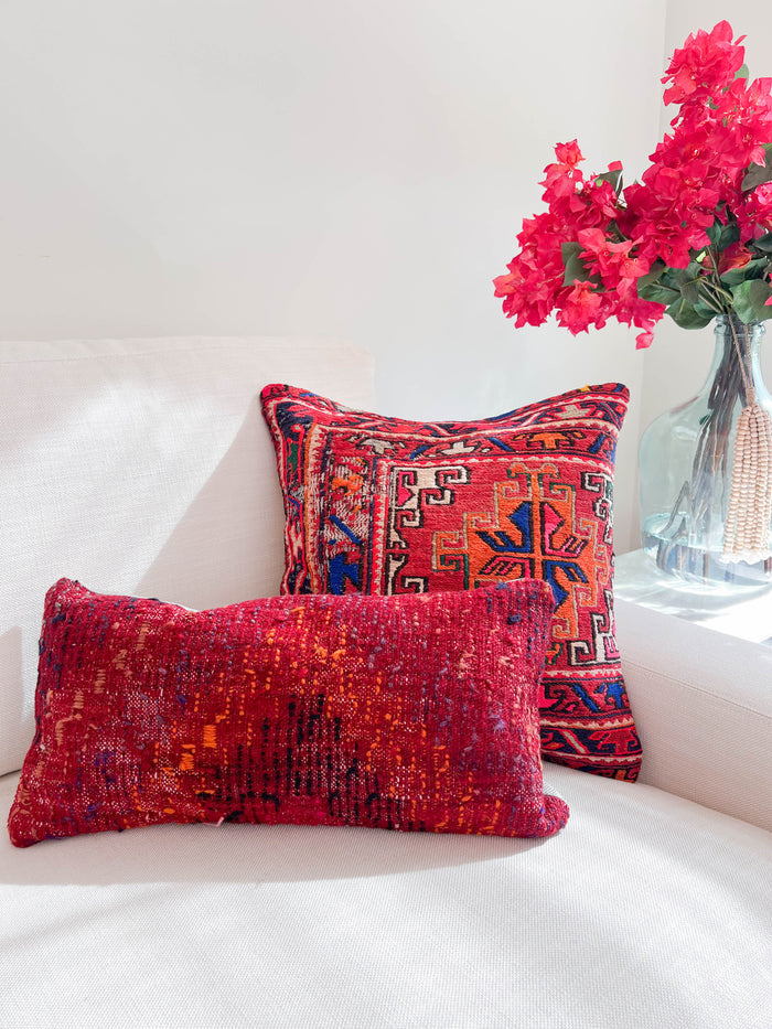 Leona Lumbar Kilim Pillow (10x20)