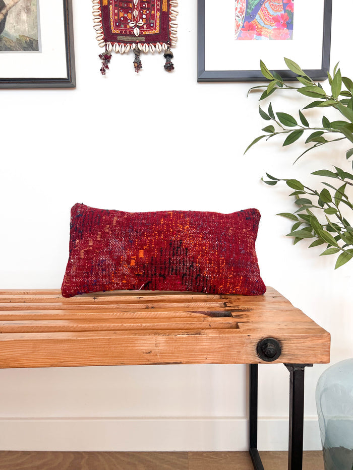 Leona Lumbar Kilim Pillow (10x20)