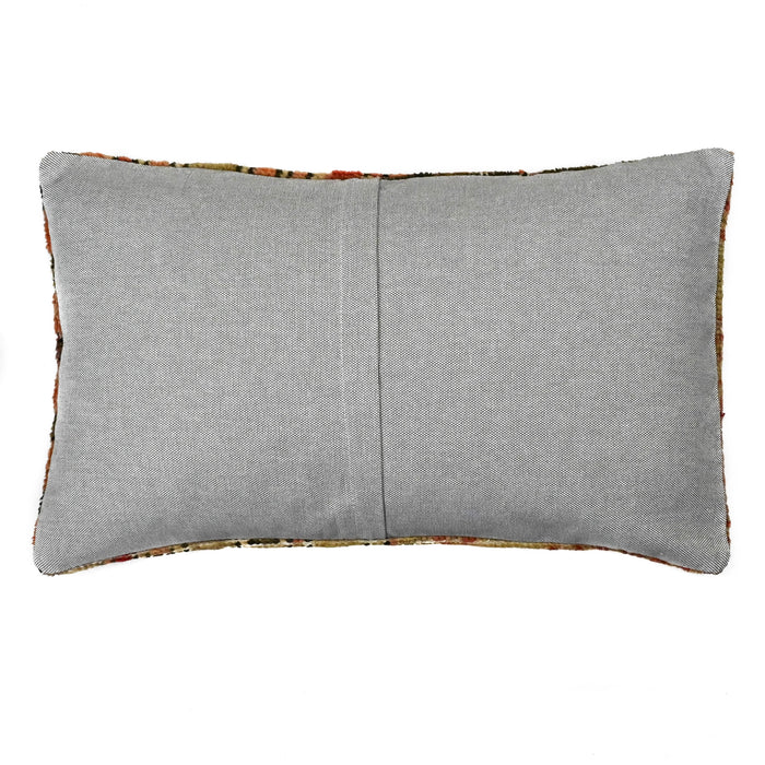 Lindsay Handmade traditional Turkish oushak pillow cover made with vintage rugs 12x20 pink and beige