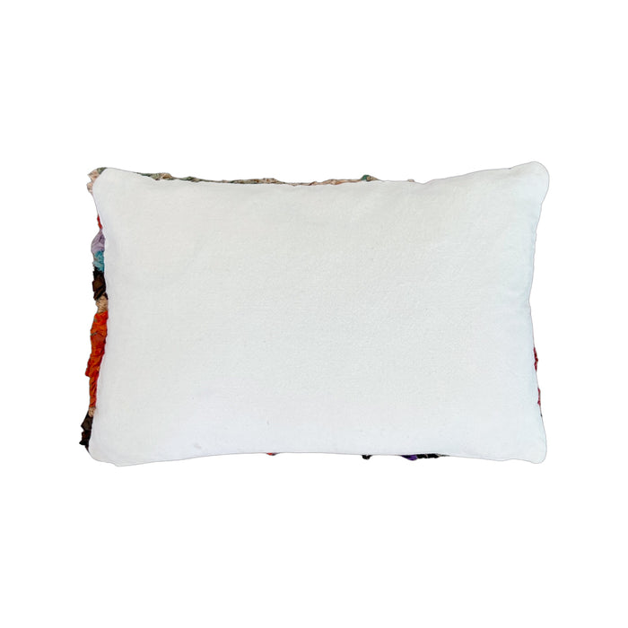 Marcy Moroccan Boucherite Berber Lumbar Pillow pink brown blue 2