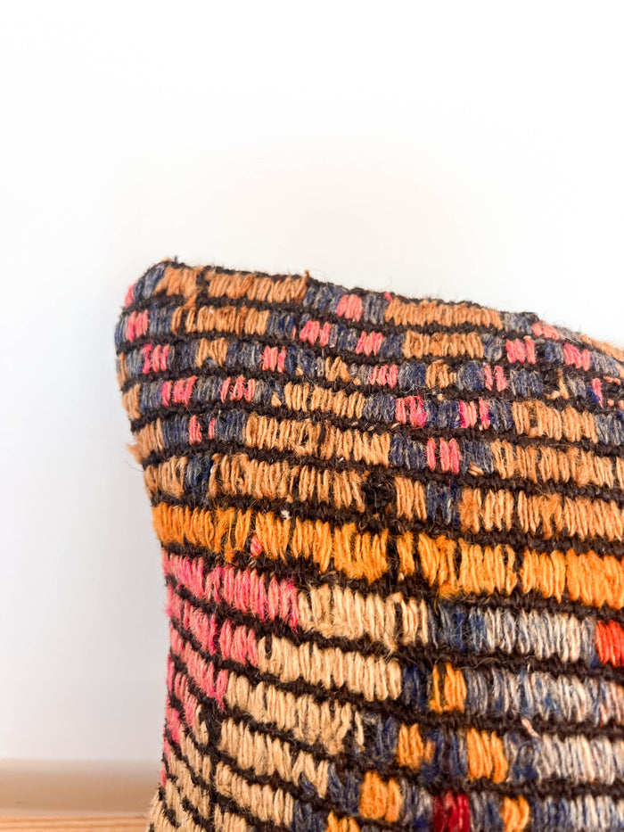 Maya Lumbar Kilim Pillow (10x20)