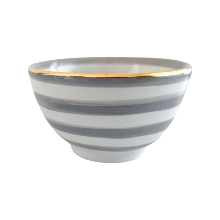 gray stripe moroccan trinket dish, mini sauce bowl