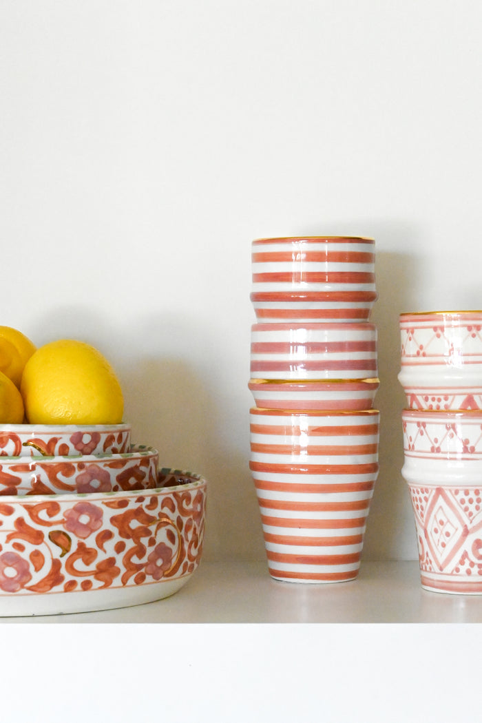 Celine Moroccan Cup in Paprika Stripe