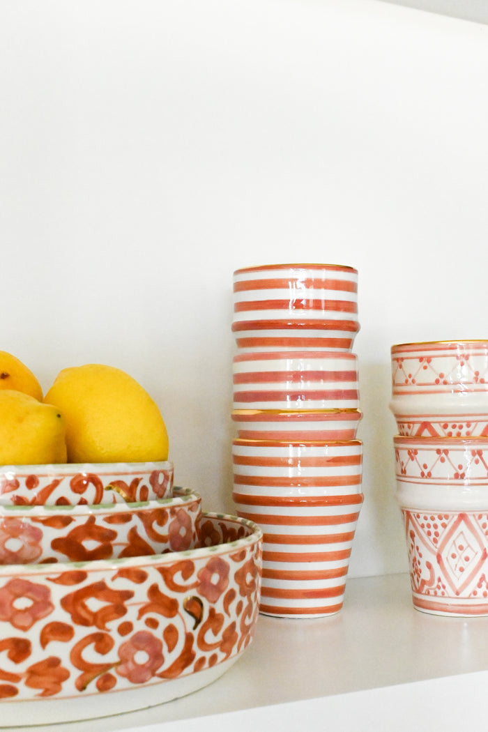 Celine Moroccan Cup in Paprika Stripe