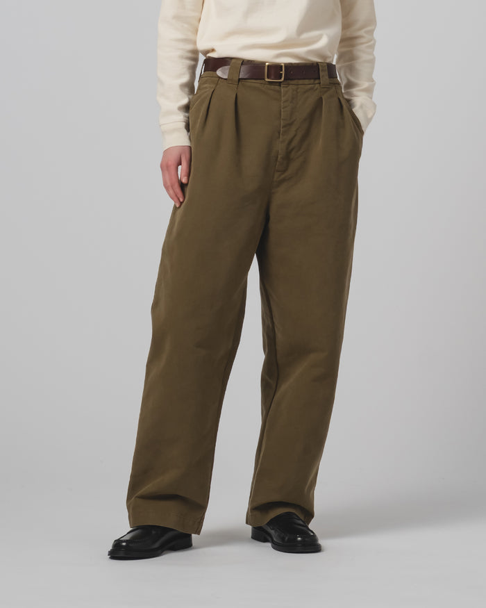 Officer Chino Nebraska Cotton Fossil Green