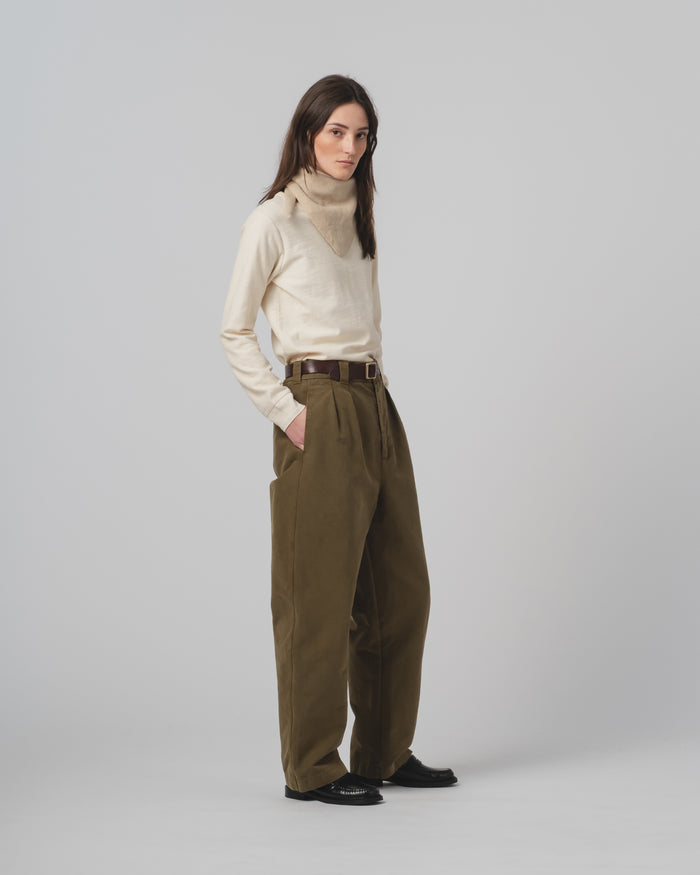 Officer Chino Nebraska Cotton Fossil Green
