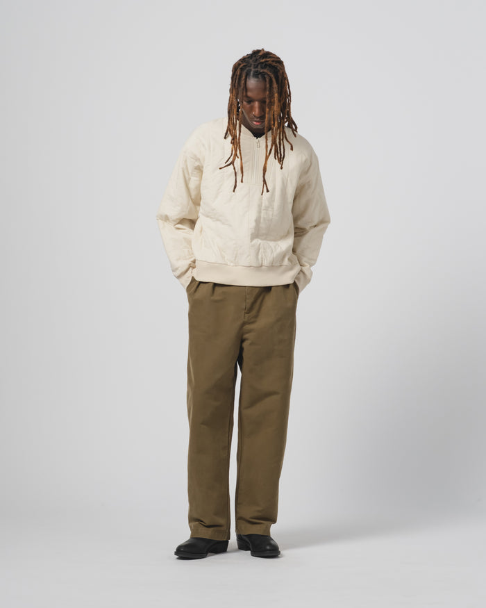 Oslo Sweater Quilted Cotton Ecru