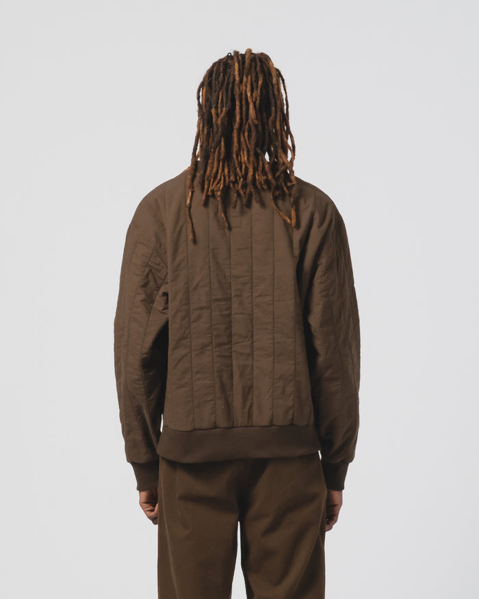 Oslo Sweater Quilted Cotton Java Brown