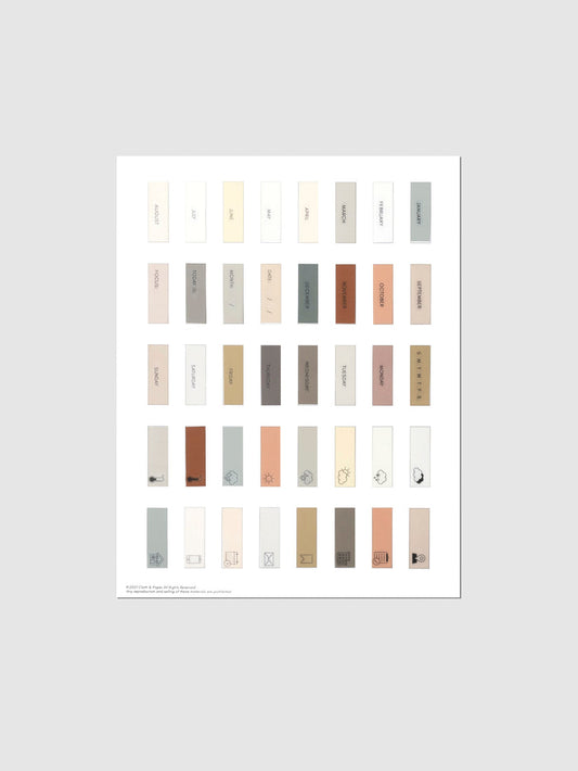 Page Flag Printable | Essentials page with page flags adhered to it and printed on.