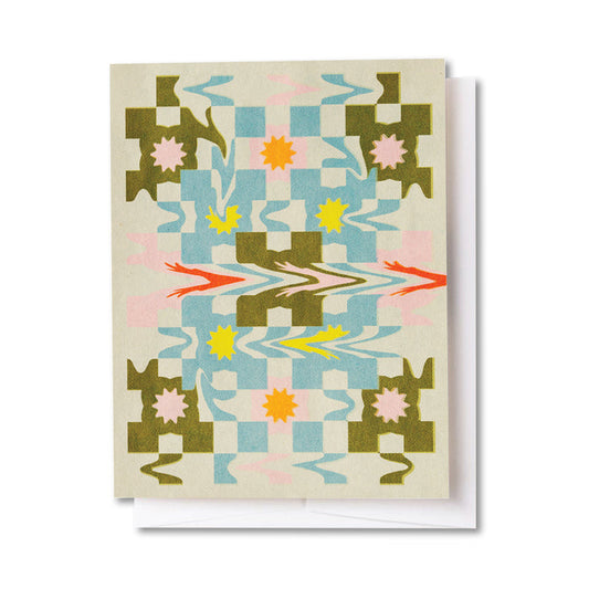 Patchwork Glitch Blank Card