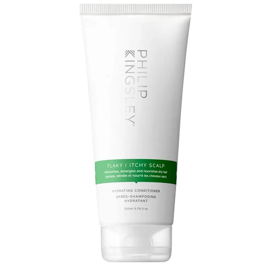 Philip Kingsley Flaky and Itchy Scalp Conditioner in 200ml bottle, nourishing shampoo and conditioner for scalp relief.
