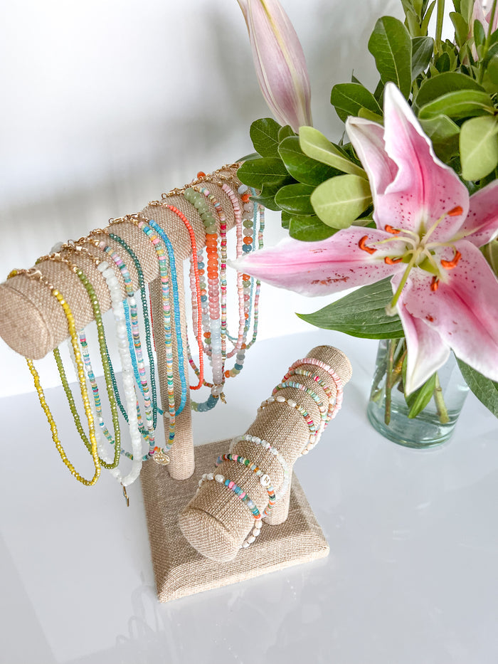 Pink Tumbled Opal Bracelet