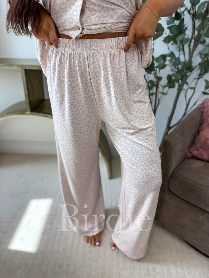 PREORDER: Short Sleeve PJ Set in Honey Leopard // ships in  3-4 weeks