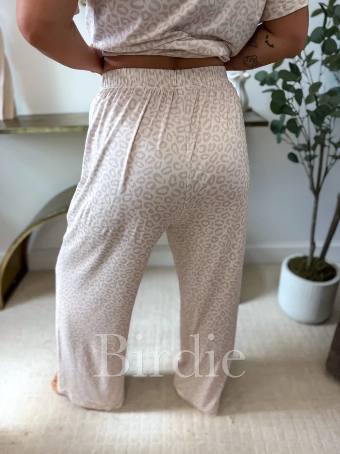 PREORDER: Short Sleeve PJ Set in Honey Leopard // ships in  3-4 weeks