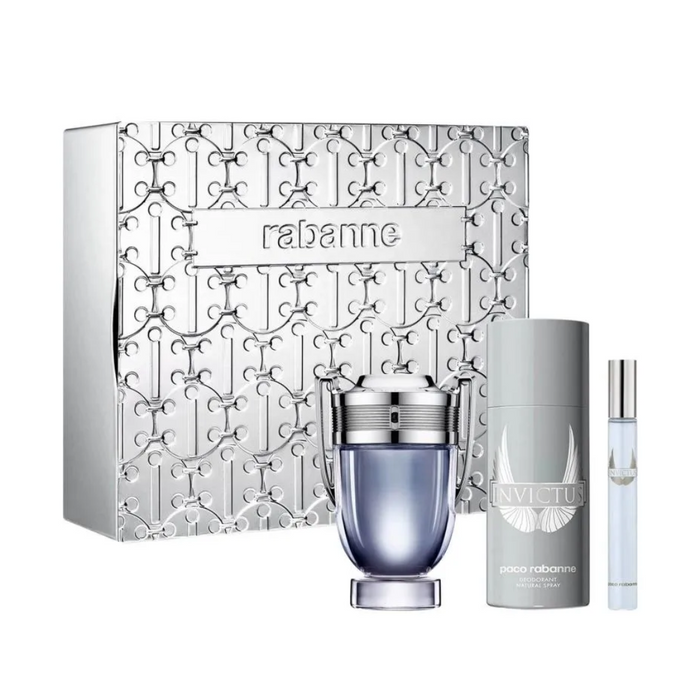 Rabanne Invictus Eau De Toilette 3-Piece Gift Set for Men