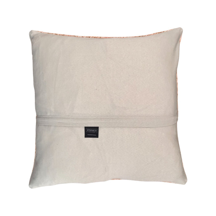 Handmade traditional Turkish oushak pillow cover made with vintage rugs 20x20 pink and tan