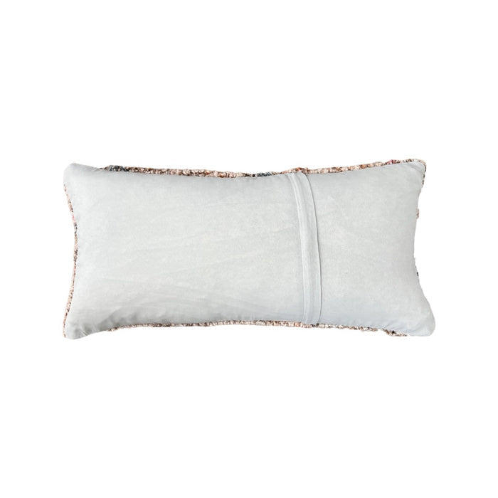 Handmade traditional Turkish oushak pillow cover made with vintage rugs 12x24 pastel