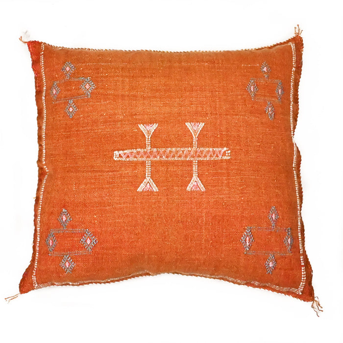 Rust XXIV Moroccan Sabra Cactus Silk Pillow