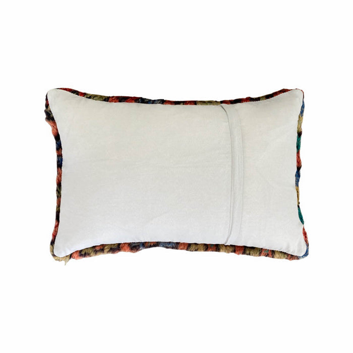 San Jose Handmade traditional Turkish oushak pillow cover made with vintage rugs 16x24 rust green blue