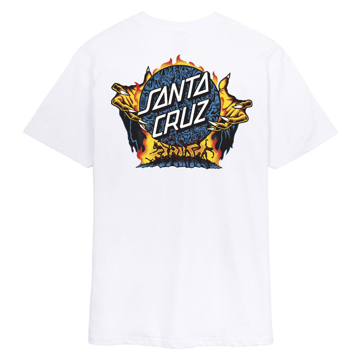 Santa Cruz Dressen Know Firepit Dot T-Shirt White