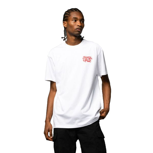 Santa Cruz Dressen Know Firepit Dot T-Shirt White