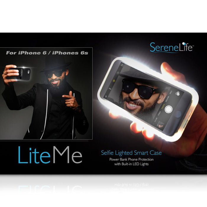Serenelife Led Illuminated Phone Case For Iphone 6 6S And Battery Pack And Power Bank 2 In 1 - Gold