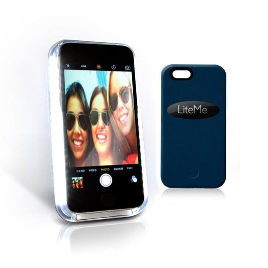 Serenelife Selfie Phone Case Led Illuminated Light And Battery Pack Case For Iphone 6 6S And Power Bank 2 In 1 - Blue