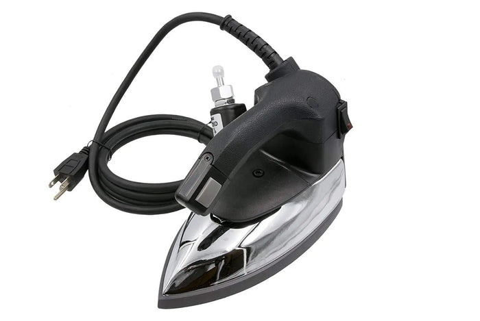 Silver Star Irons and Garment Care Silver Star ES-90C Gravity Feed Steam Iron with Water Bottle, Demineralizer Filter Resin, &  Teflon shoe.
