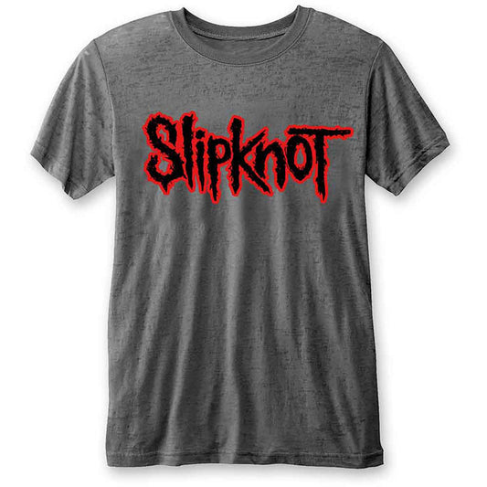 SLIPKNOT - LOGO - Burnout T-Shirt Grey