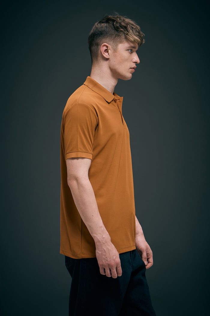 Smart tech polo - Caramel Polo T-SHIRT Maxzone Clothing