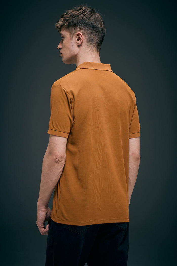 Smart tech polo - Caramel Polo T-SHIRT Maxzone Clothing