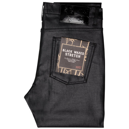 Stacked Guy - Wax Coated Black Stretch by Naked & Famous Denim
