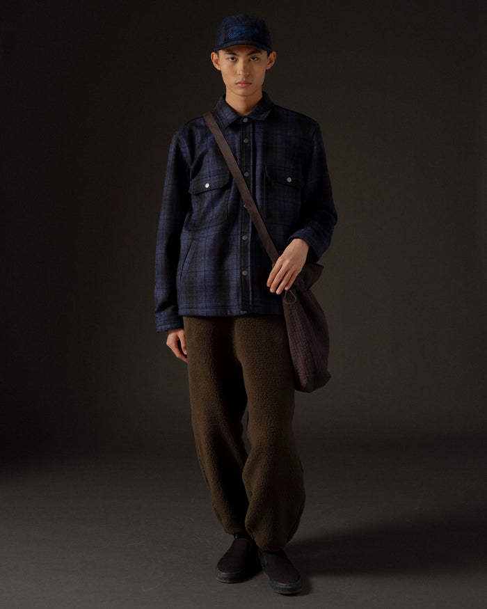 Troy Shirt Monitoba Wool Check Blue/Black